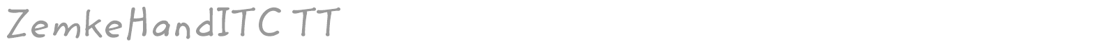 ZemkeHandITC TT font preview